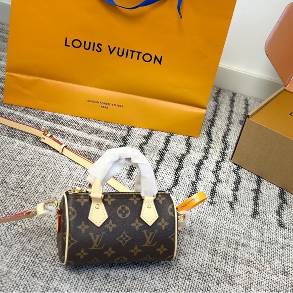 Louis Vuitton Gold and Brown Mini Bag